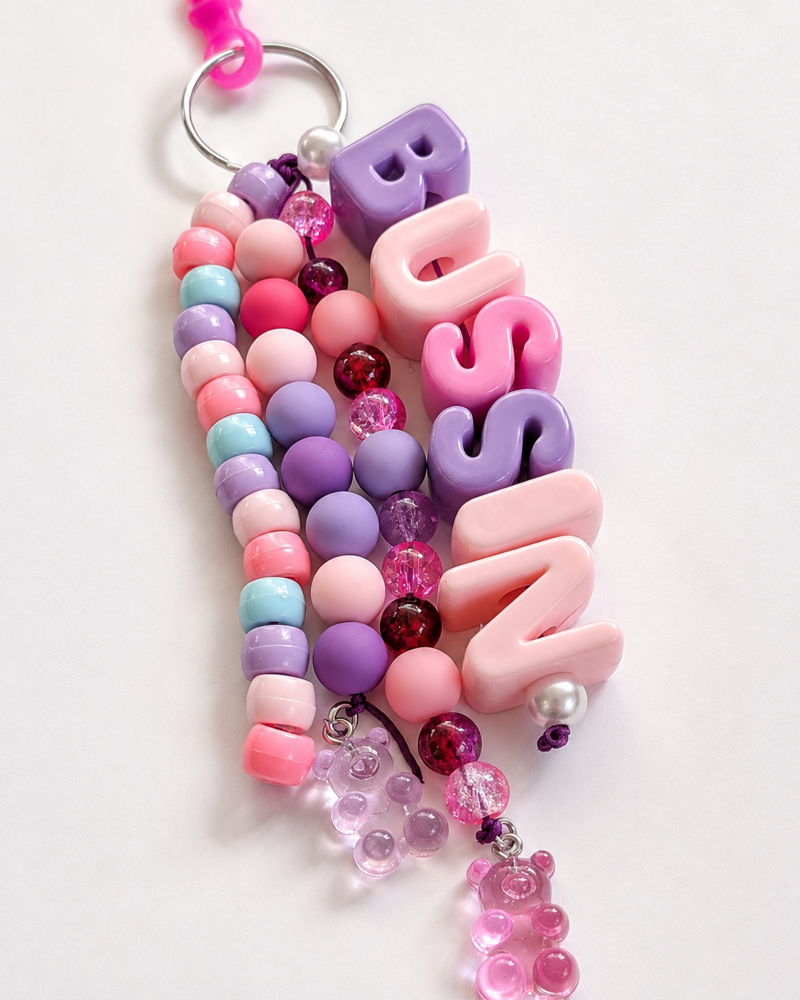 BUSSIN Pastel Beaded Backpack Charm