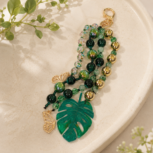 Emerald Garden Monstera Bag Charm