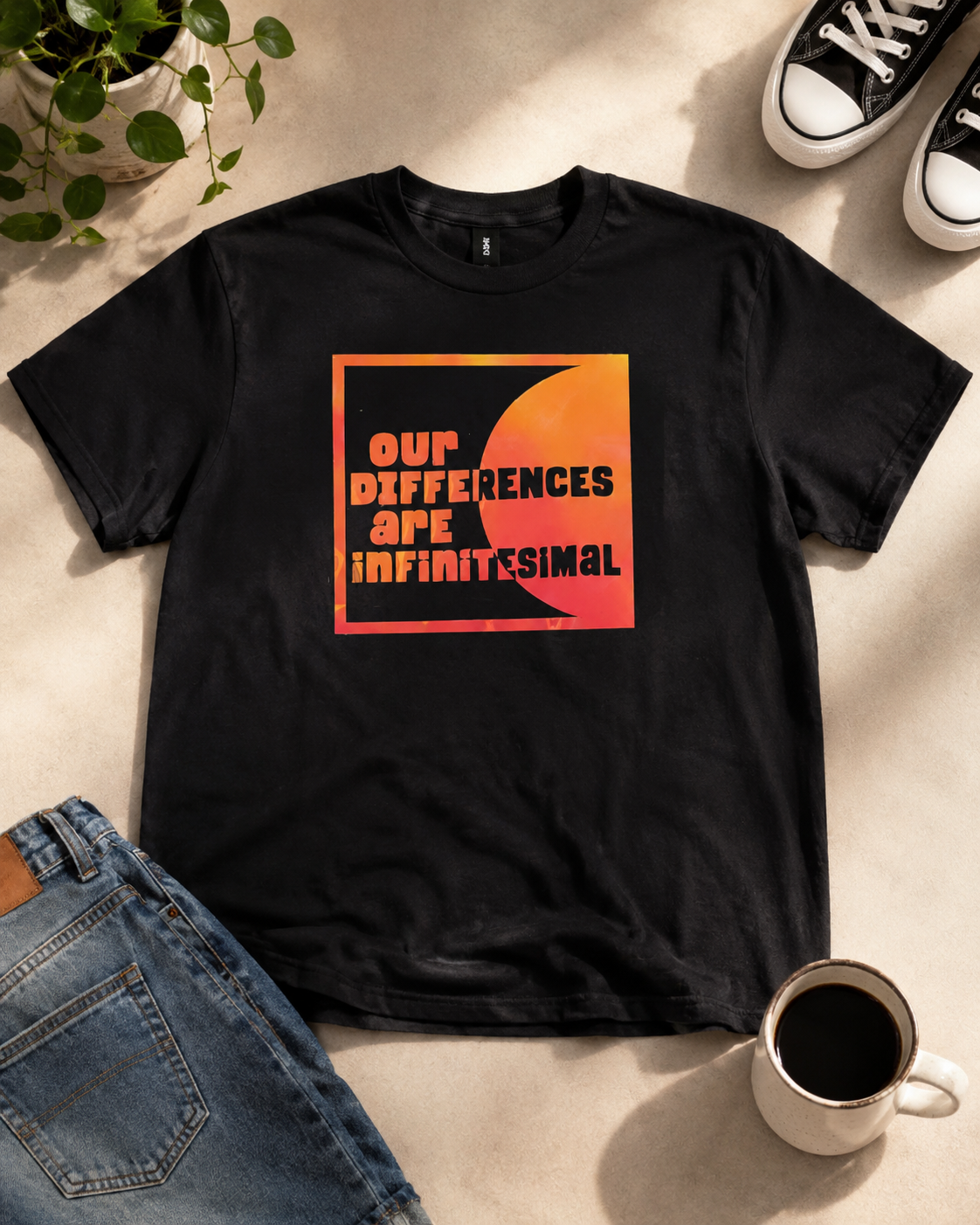 Our Differences Are Infinitesimal Holographic Graphic Tee-$3 donation to North Hills Community Out Reach