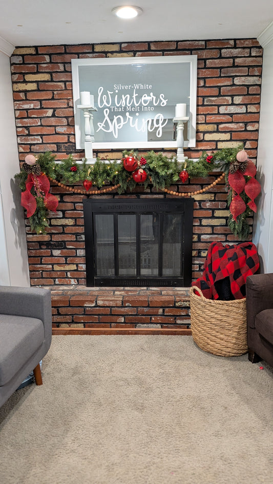 The Merry & Done Adjustable Christmas Mantel Garland (Hand Assembled & Made-to-Order)